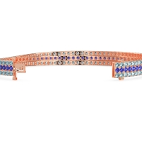 Three Row Flexible Tennis Bracelet