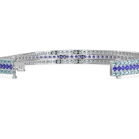 Three Row Flexible Tennis Bracelet