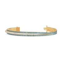 Three Row Flexible Tennis Bracelet