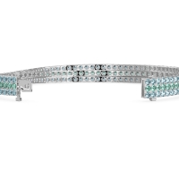 Three Row Flexible Tennis Bracelet