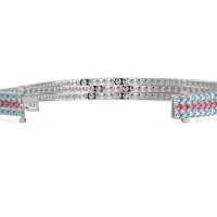 Three Row Flexible Tennis Bracelet