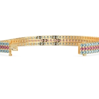 Three Row Flexible Tennis Bracelet