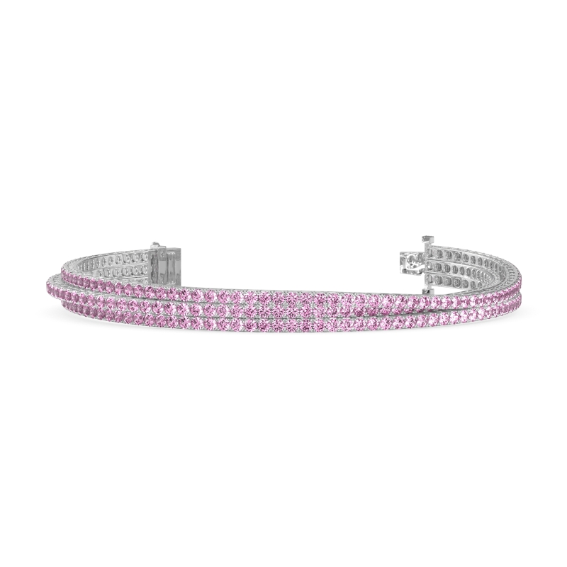 Three Row Flexible Tennis Bracelet