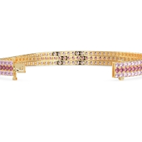 Three Row Flexible Tennis Bracelet