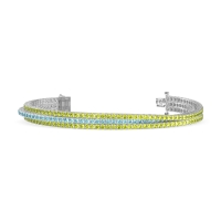 Three Row Flexible Tennis Bracelet