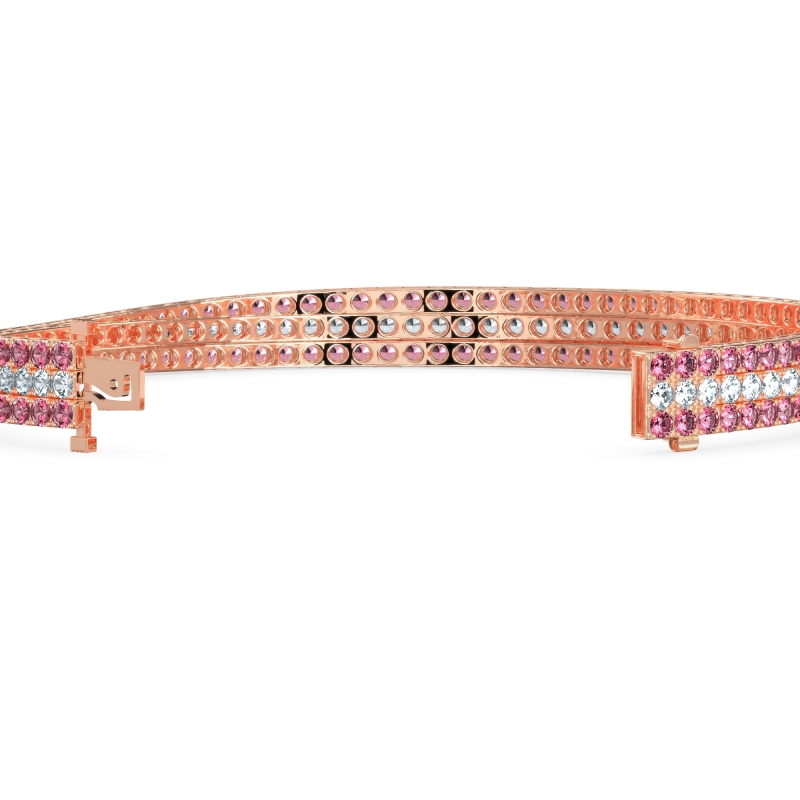 Three Row Flexible Tennis Bracelet