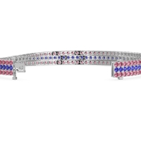 Three Row Flexible Tennis Bracelet