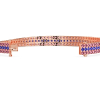 Three Row Flexible Tennis Bracelet