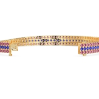 Three Row Flexible Tennis Bracelet