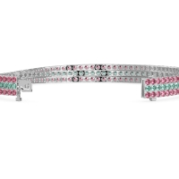 Three Row Flexible Tennis Bracelet