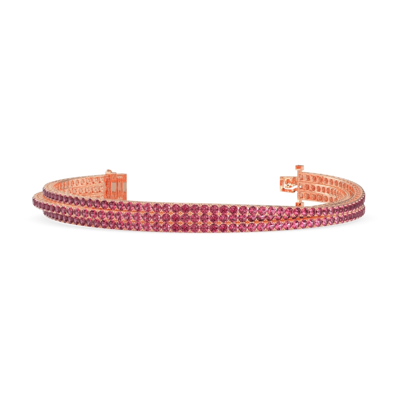 Three Row Flexible Tennis Bracelet
