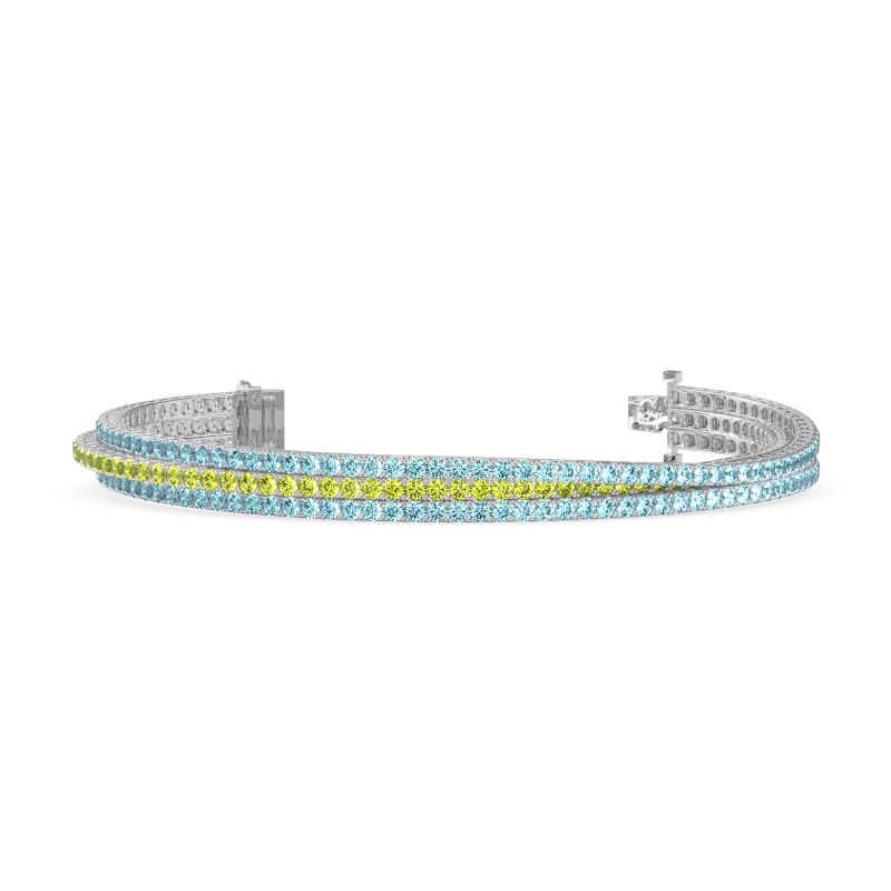 Three Row Flexible Tennis Bracelet
