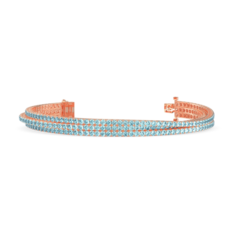 Three Row Flexible Tennis Bracelet