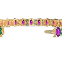 Oval and Round Tennis Bracelet