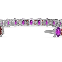 Oval and Round Tennis Bracelet
