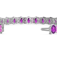 Oval and Round Tennis Bracelet