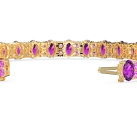 Oval and Round Tennis Bracelet