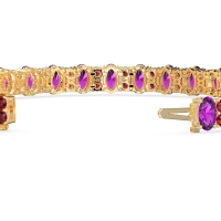 Oval and Round Tennis Bracelet
