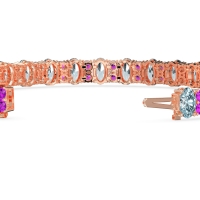 Oval and Round Tennis Bracelet