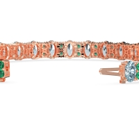 Oval and Round Tennis Bracelet