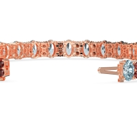 Oval and Round Tennis Bracelet