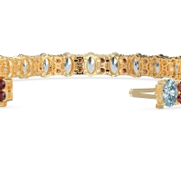 Oval and Round Tennis Bracelet
