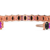 Oval and Round Tennis Bracelet