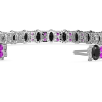 Oval and Round Tennis Bracelet