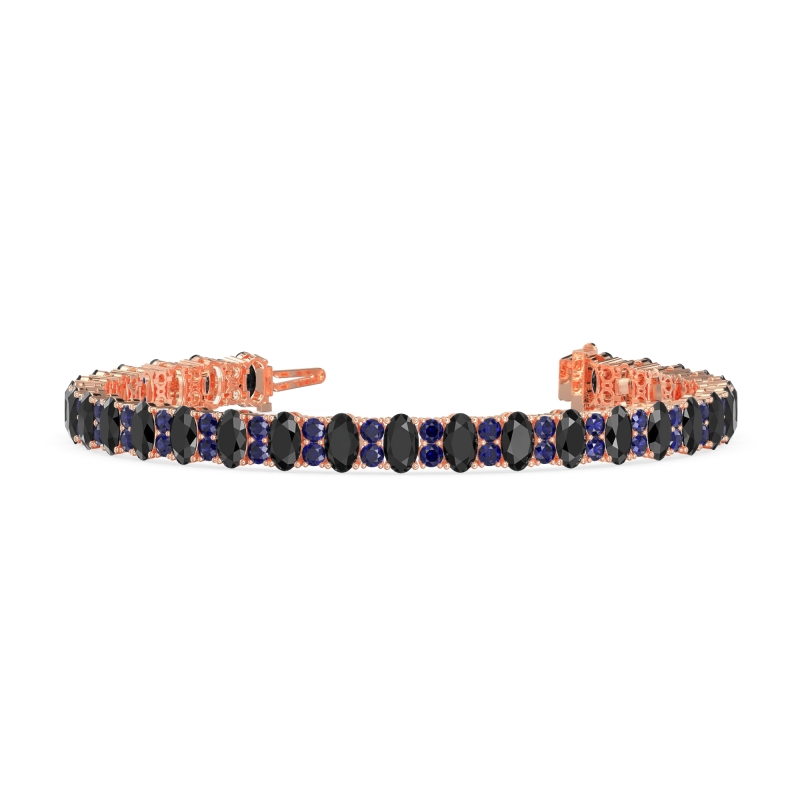 Oval and Round Tennis Bracelet