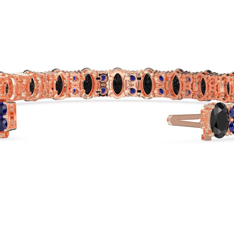 Oval and Round Tennis Bracelet