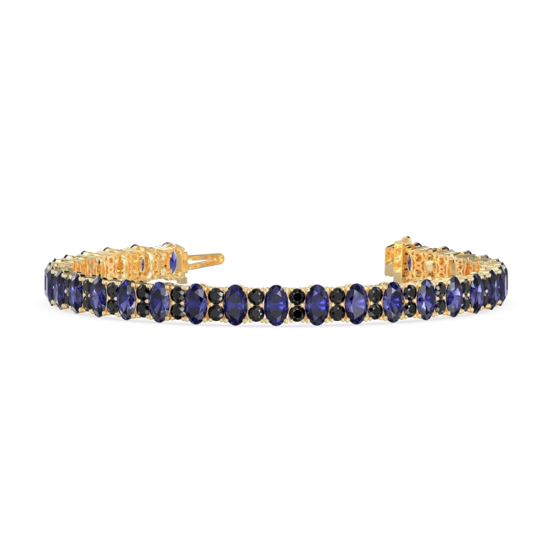 Oval and Round Tennis Bracelet