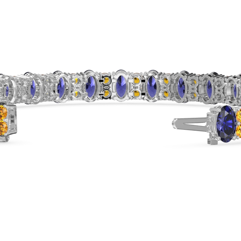 Oval and Round Tennis Bracelet