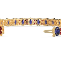 Oval and Round Tennis Bracelet