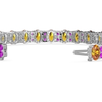 Oval and Round Tennis Bracelet