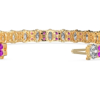 Oval and Round Tennis Bracelet