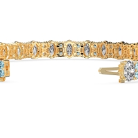 Oval and Round Tennis Bracelet