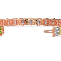 Oval and Round Tennis Bracelet