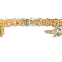 Oval and Round Tennis Bracelet