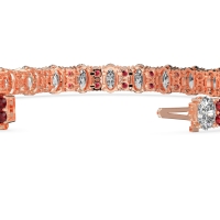 Oval and Round Tennis Bracelet