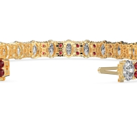 Oval and Round Tennis Bracelet