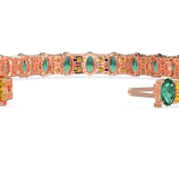 Oval and Round Tennis Bracelet