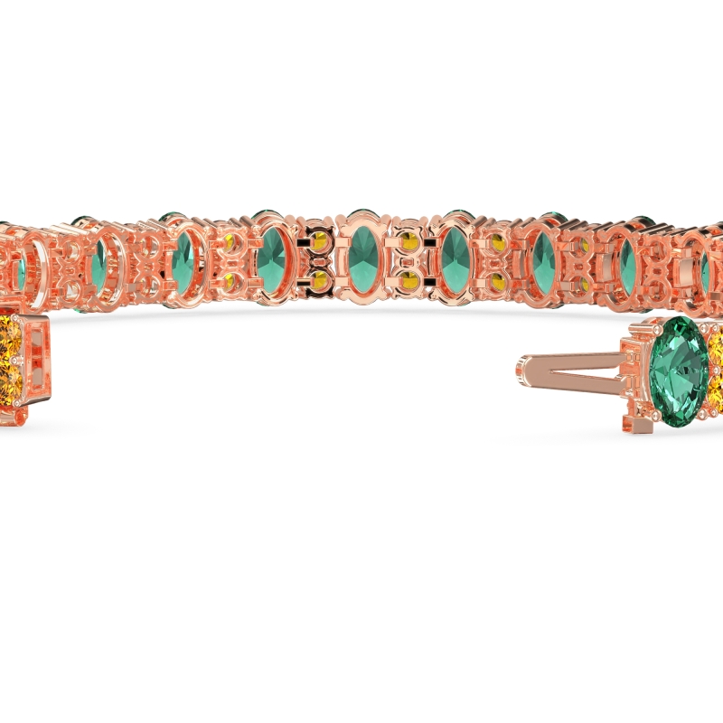 Oval and Round Tennis Bracelet