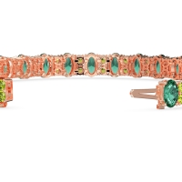 Oval and Round Tennis Bracelet