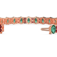 Oval and Round Tennis Bracelet