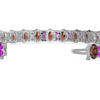 Oval and Round Tennis Bracelet