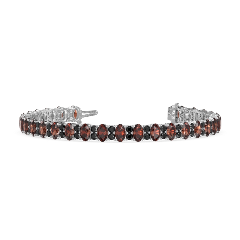 Oval and Round Tennis Bracelet