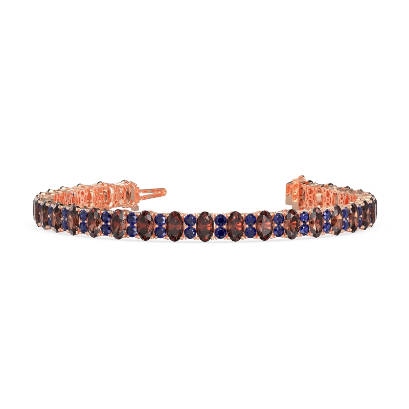 Oval and Round Tennis Bracelet