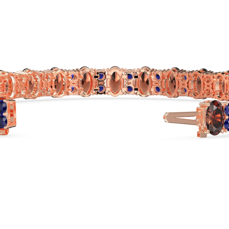 Oval and Round Tennis Bracelet