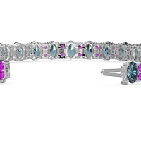 Oval and Round Tennis Bracelet