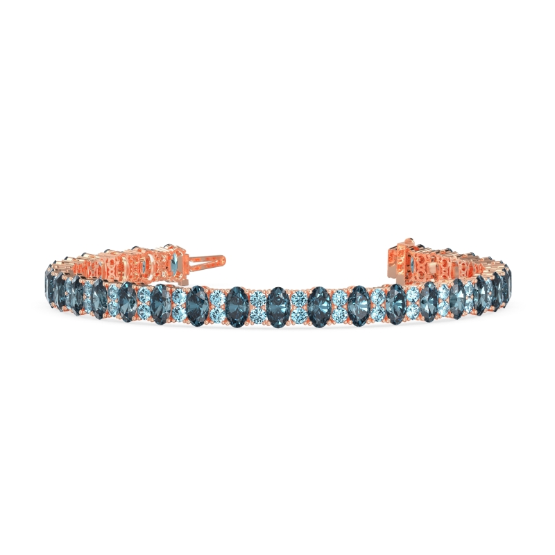 Oval and Round Tennis Bracelet